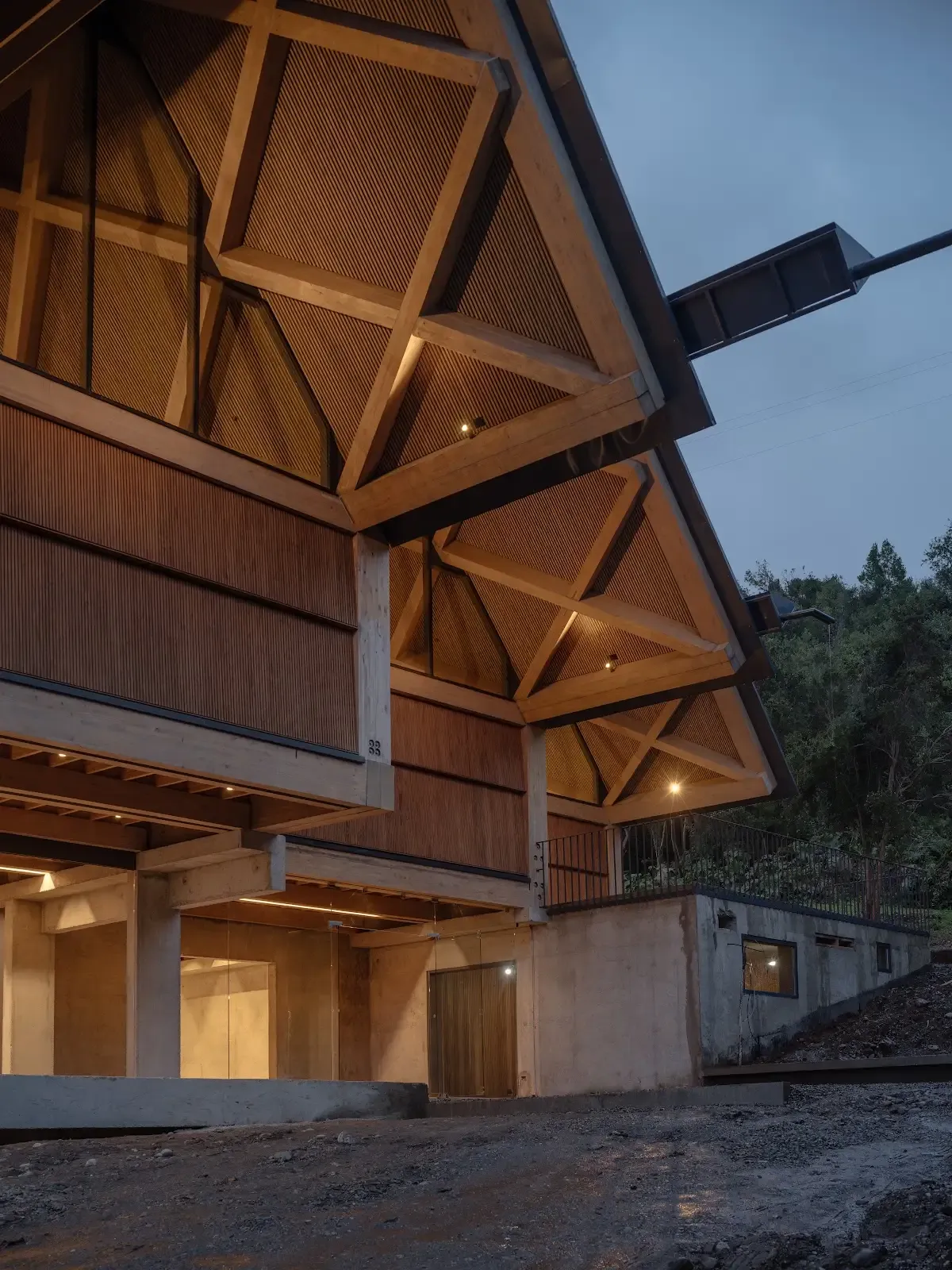 Detalle de la estructura y los muros de Duolux 3 en MUMO